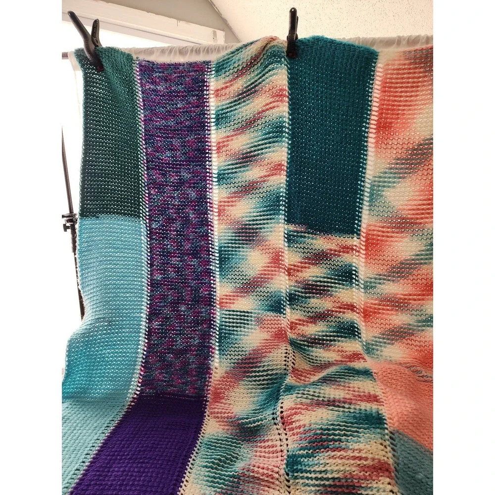 Vintage Crochet Afgan Handmade Blanket‎